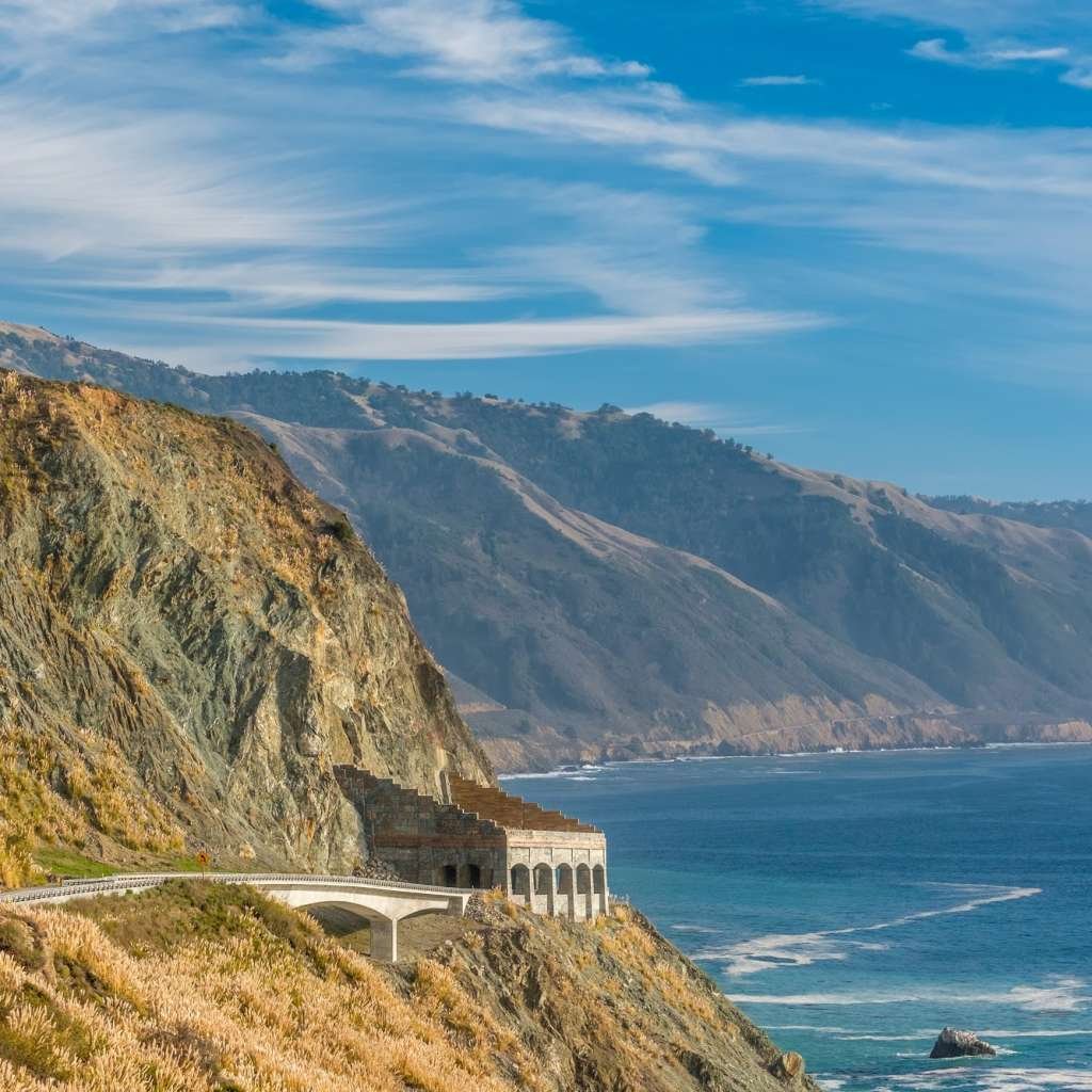 Highway 1 on the pacific coast, California, USA.